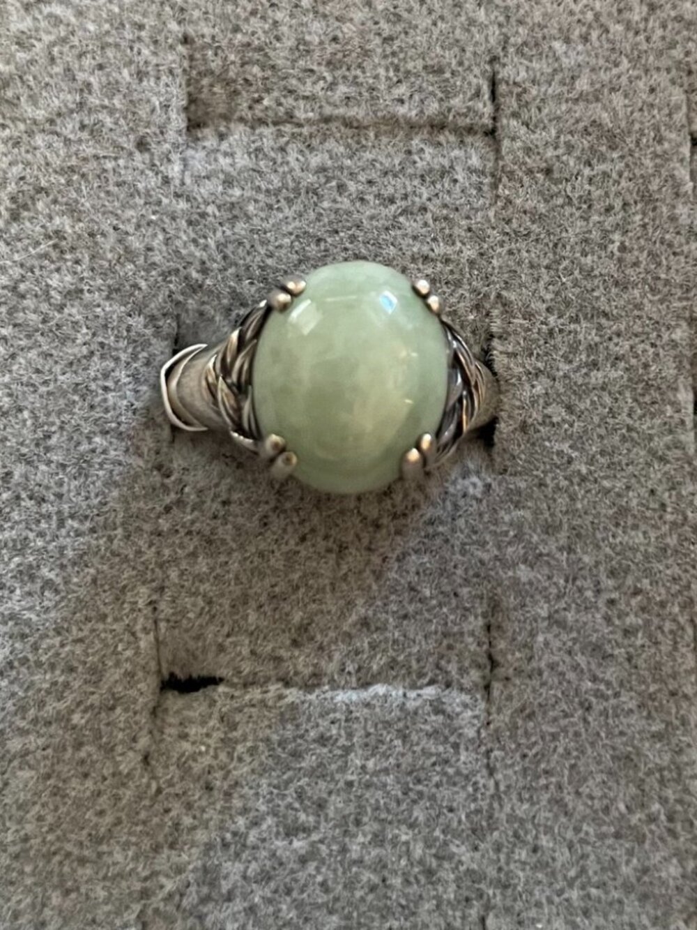 Vintage Sterling Silver Ring Artisan Handmade OOAK Gemstone Sz 6 ART $125